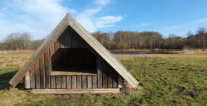 Shelter ved Put & Take sø med fiskeri